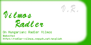 vilmos radler business card